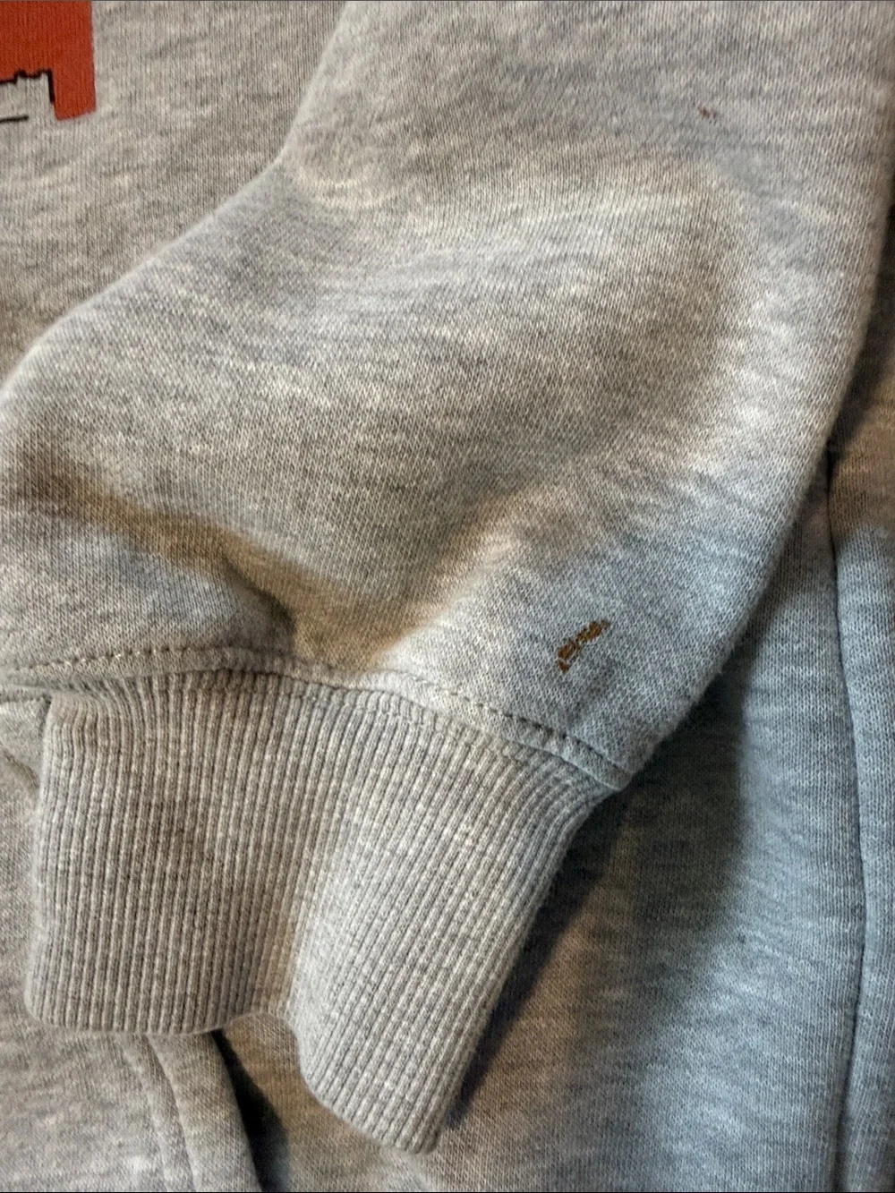 The North Face Gray Hoodie with Orange Mountain & City Graphic
